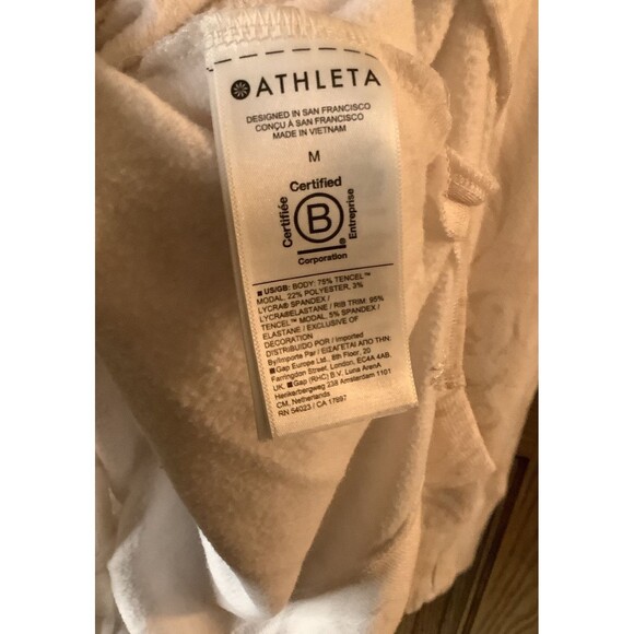 Athleta Coaster Luxe Sweatshirt Pullover Thumbholes Agate Paisley Women's Size M - Picture 3 of 5